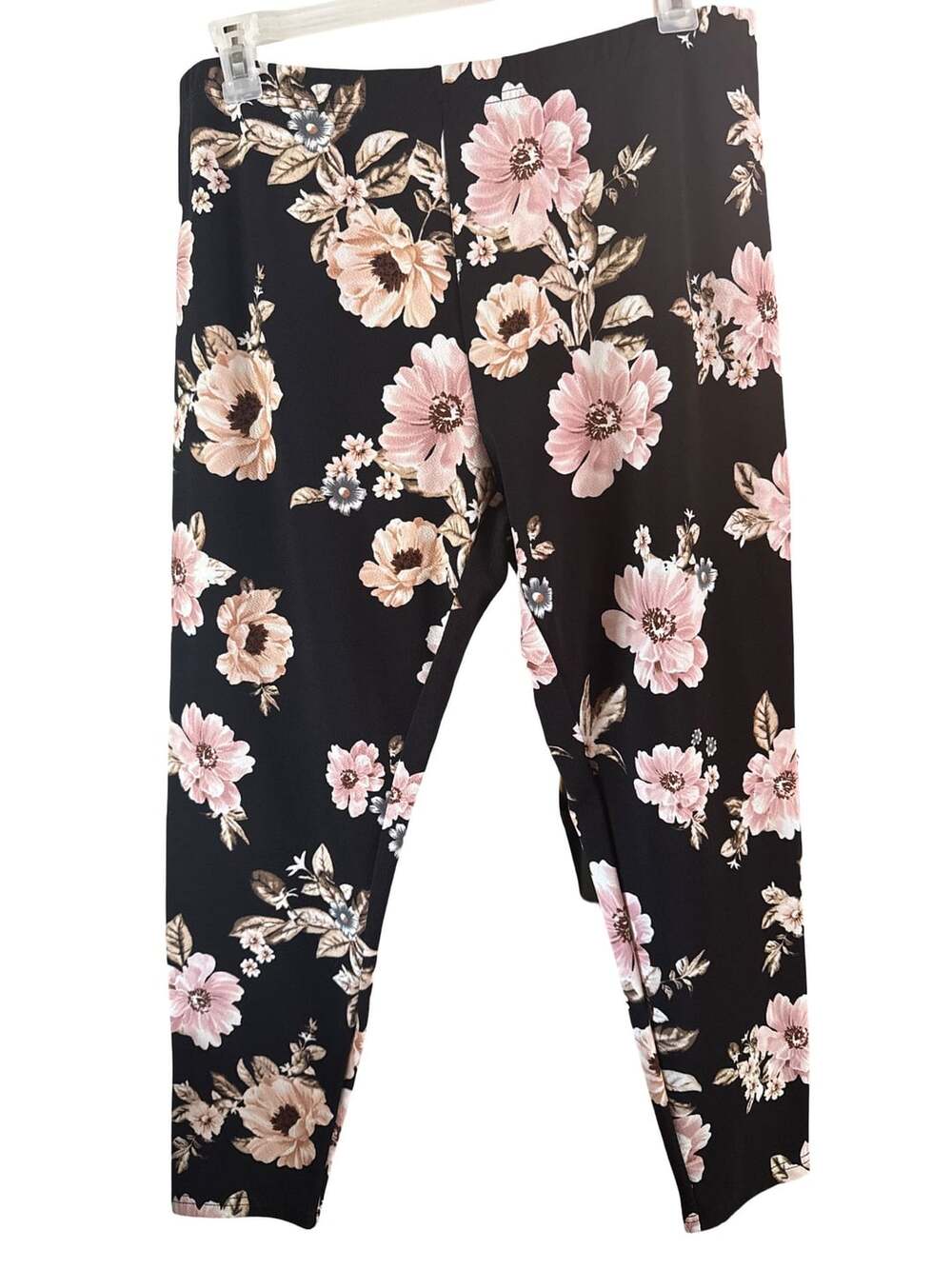EMERY ROSE Pants Size 4XL Black Pink Floral